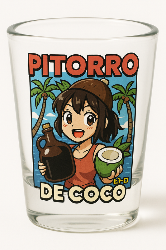 Pitorro de Coco Shot Glass - Jibarita Anime